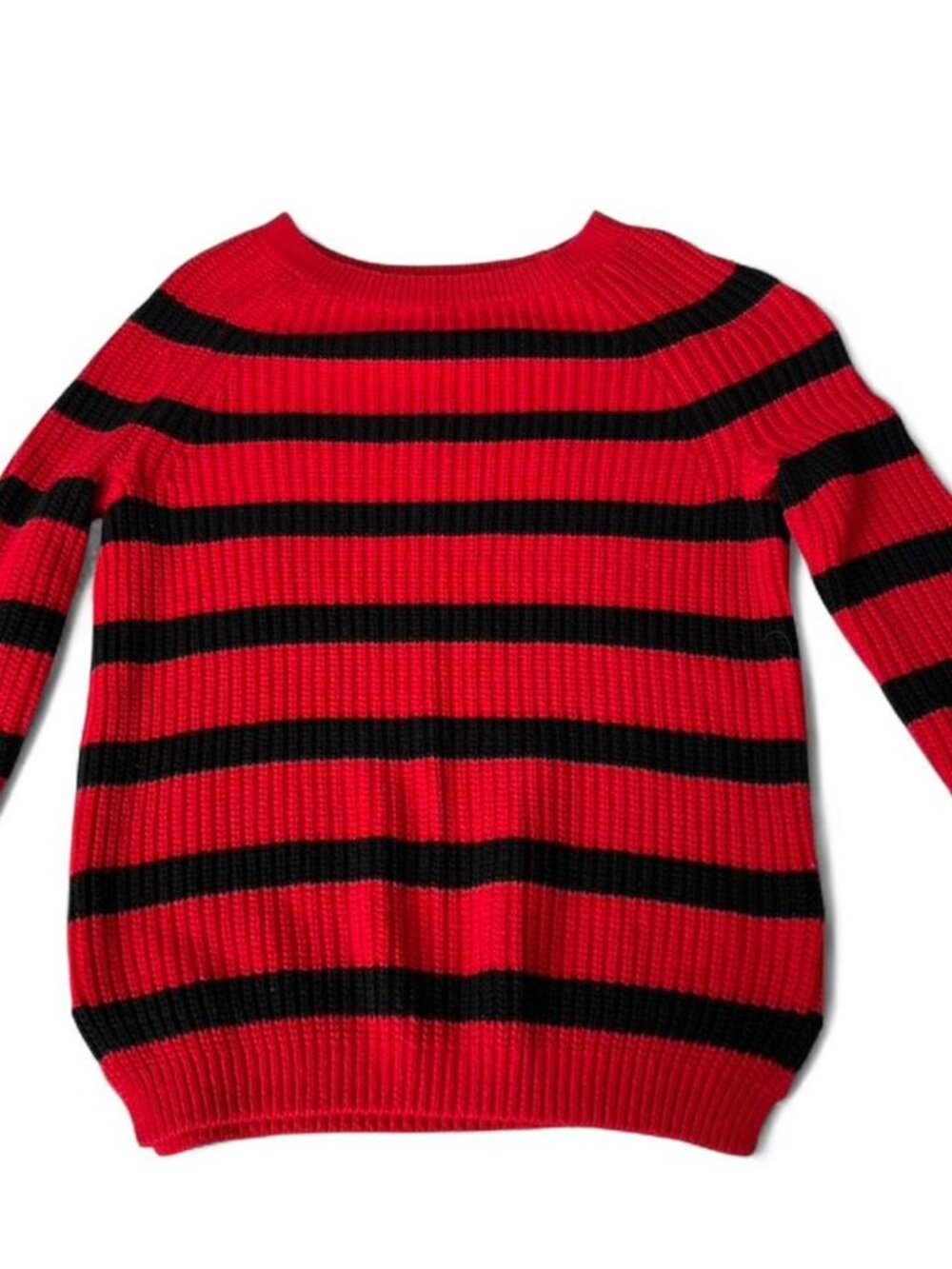 Express Red/black striped sweater